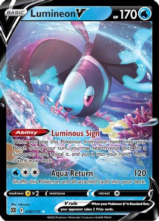Lumineon V 040/172 - SWSH09 Brilliant Stars Holofoil