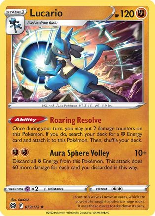 Lucario 079/172 - SWSH09 Brilliant Stars Holofoil