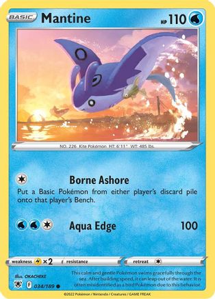 Mantine 034/189 - SWSH10 Astral Radiance Reverse Holofoil