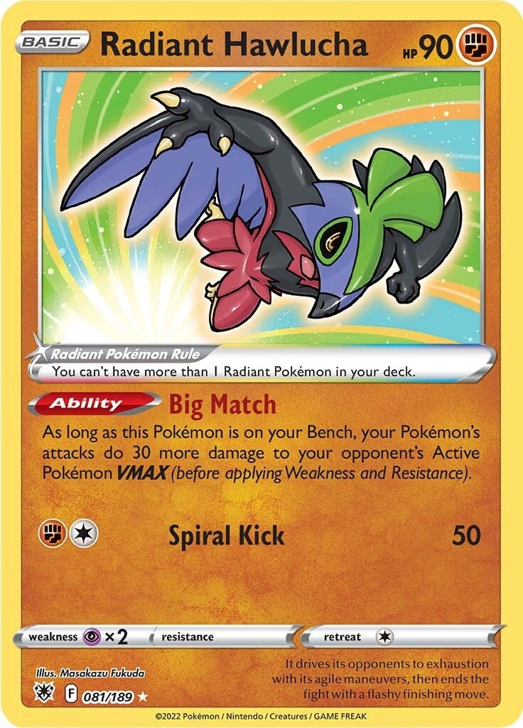 Radiant Hawlucha (081/189) (SWSH10: Astral Radiance)