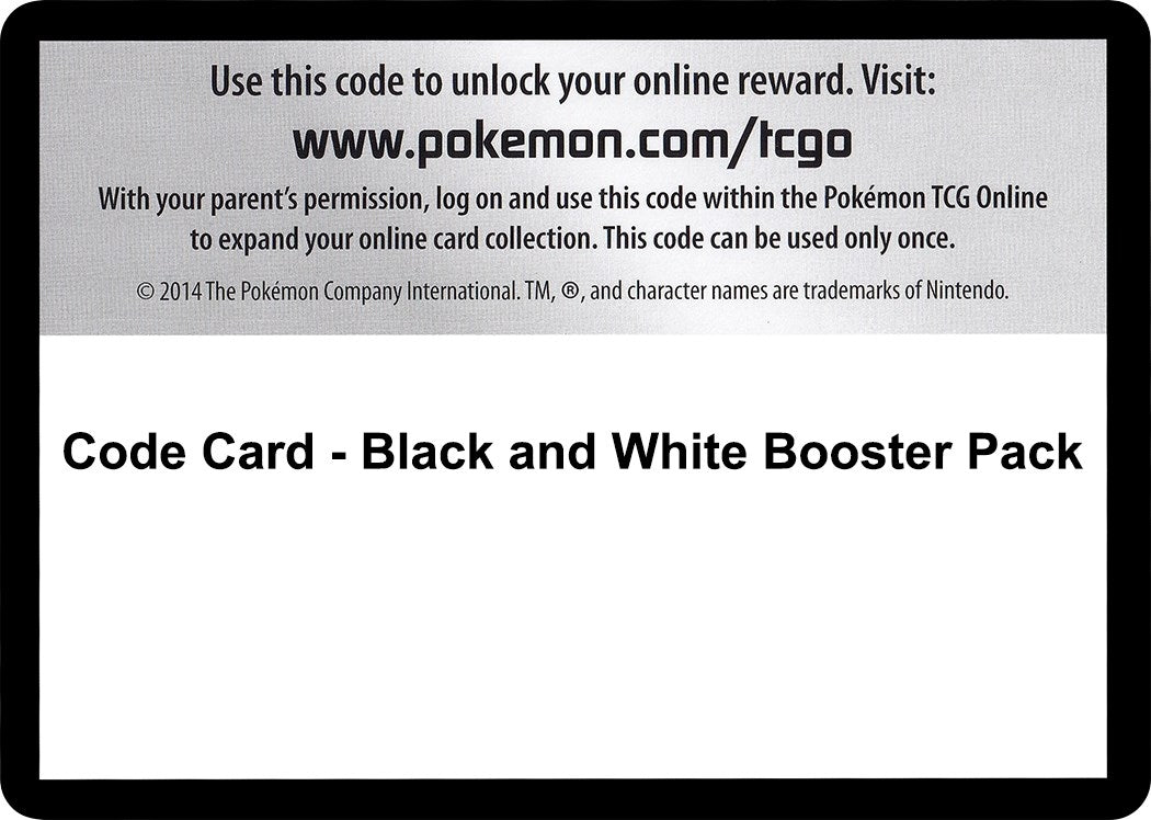 Code Card - Black and White Booster Pack (Black and White) (BLW)