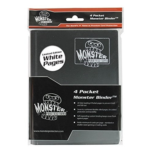 Binder - 4-Pocket SIde-Loading Matte Black Album with White Pages