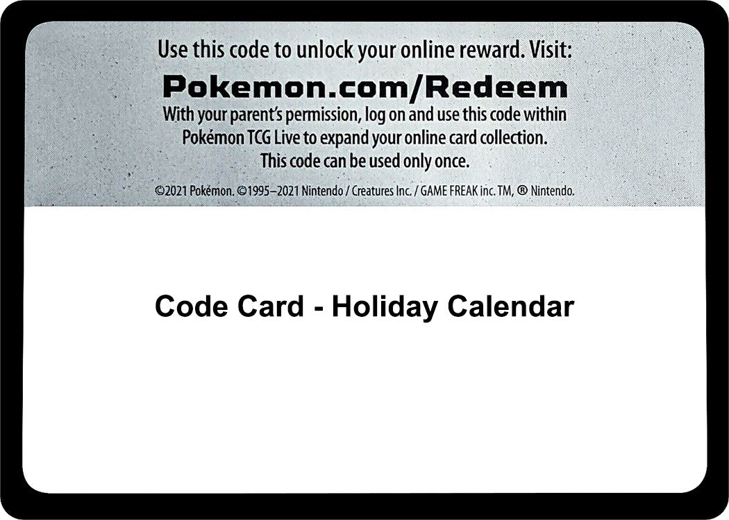 Code Card - Holiday Calendar (Miscellaneous Cards & Products) (MCAP)