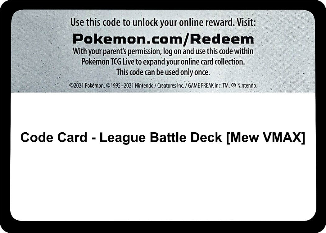 Code Card - League Battle Deck [Mew VMAX] (Miscellaneous Cards & Products) (MCAP)
