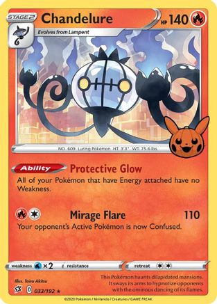 Chandelure 033/192 - Trick or Trade BOOster Bundle Holofoil