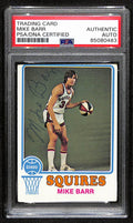1973/74 TOPPS #198 Mike Barr Auto/Signed Card PSA/DNA 185459
