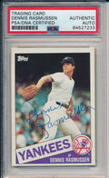 Dennis Rasmussen Yankees Signed/Autographed 1985 TOPPS Card #691 PSA/DNA 166428