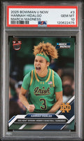 Graded 2025 Topps Bowman U Now Hannah Hidalgo #3 March Madness Rookie RC Basketball Card PSA 10 Gem Mint