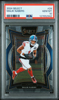 Graded 2024 Panini Select Malik Nabers #29 Rookie RC Football Card PSA 10 Gem Mint