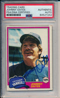 Johnny Oates Yankees Signed/Autographed 1981 TOPPS Card #303 PSA/DNA 166421