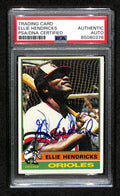 Ellie Hendricks Signed 1976 Topps Card #371 Baltimore Orioles PSA/DNA 184435