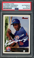 Vladimir Guerrero Montreal Expos Autographed 1995 Bowman Rookie Card #90 PSA/DNA