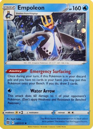 Empoleon (Cosmos Holo) 037/172 - Miscellaneous Cards & Products Holofoil