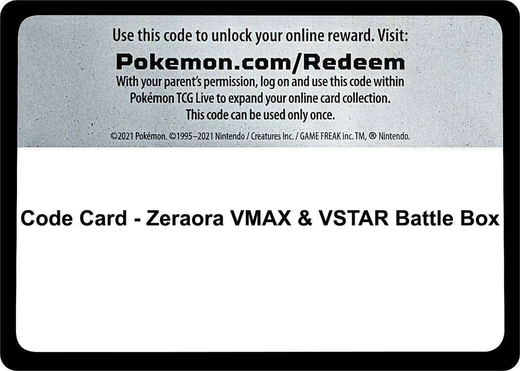 Code Card - Zeraora VMAX & VSTAR Battle Box (Miscellaneous Cards & Products) (MCAP)