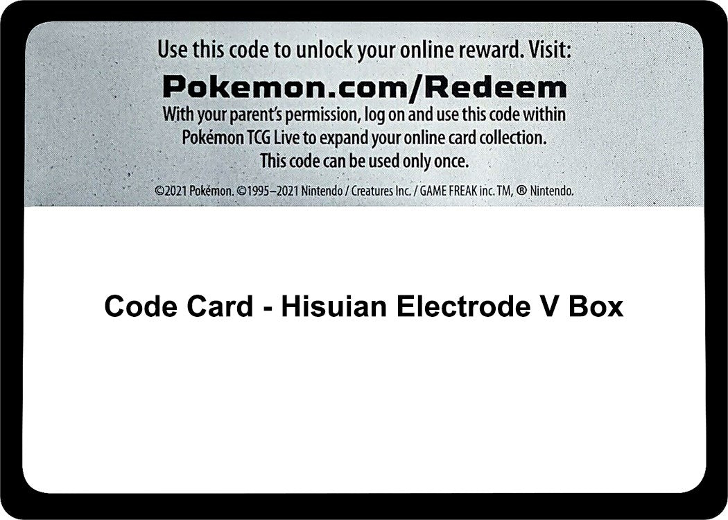 Code Card - Hisuian Electrode V Box (Miscellaneous Cards & Products) (MCAP)