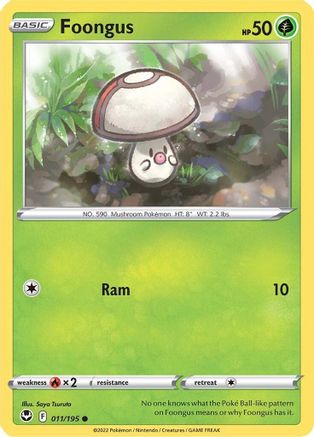 Foongus 011/195 - SWSH12 Silver Tempest Reverse Holofoil