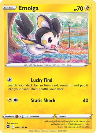 Emolga 054/195 - SWSH12 Silver Tempest Reverse Holofoil