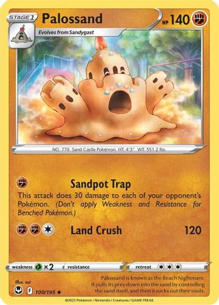 Palossand 100/195 - SWSH12 Silver Tempest Reverse Holofoil