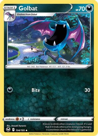 Golbat 104/195 - SWSH12 Silver Tempest Reverse Holofoil