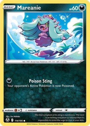 Mareanie 114/195 - SWSH12 Silver Tempest Reverse Holofoil