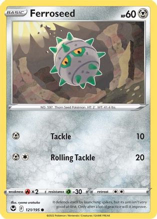 Ferroseed 121/195 - SWSH12 Silver Tempest Reverse Holofoil