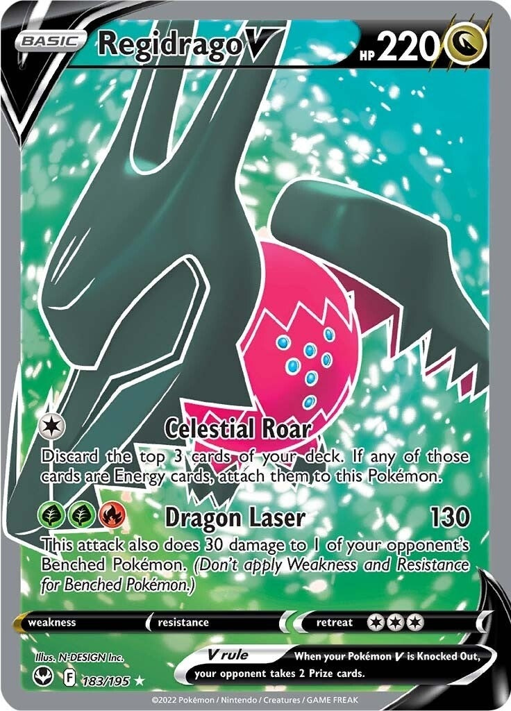 Regidrago V (Full Art) (183/195) (SWSH12: Silver Tempest) (SWSH12)