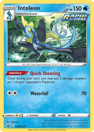Inteleon SWSH279/307 - SWSH Sword & Shield Promo Cards Holofoil