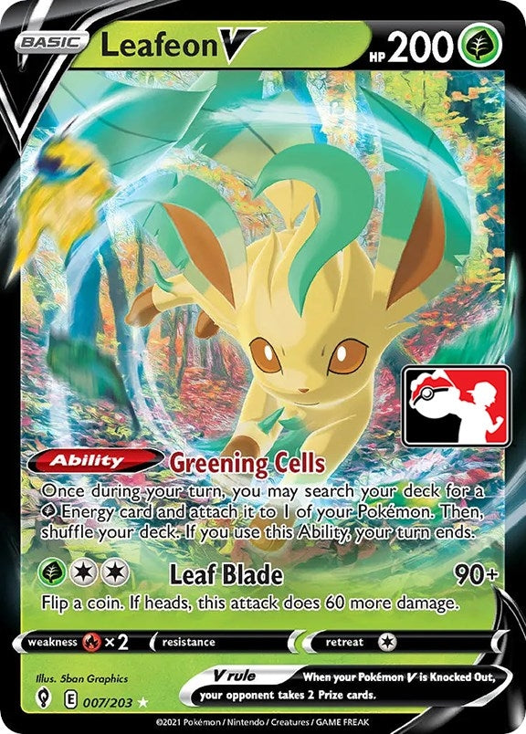 Leafeon V (007/203) (Prize Pack Series Cards)
