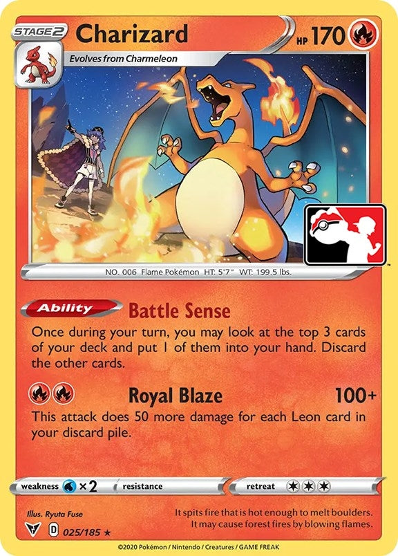 Charizard (025/185) (Prize Pack Series Cards)