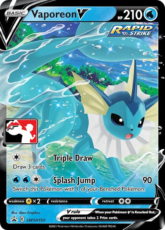 Vaporeon V - SWSH150 (SWSH150) (Prize Pack Series Cards)