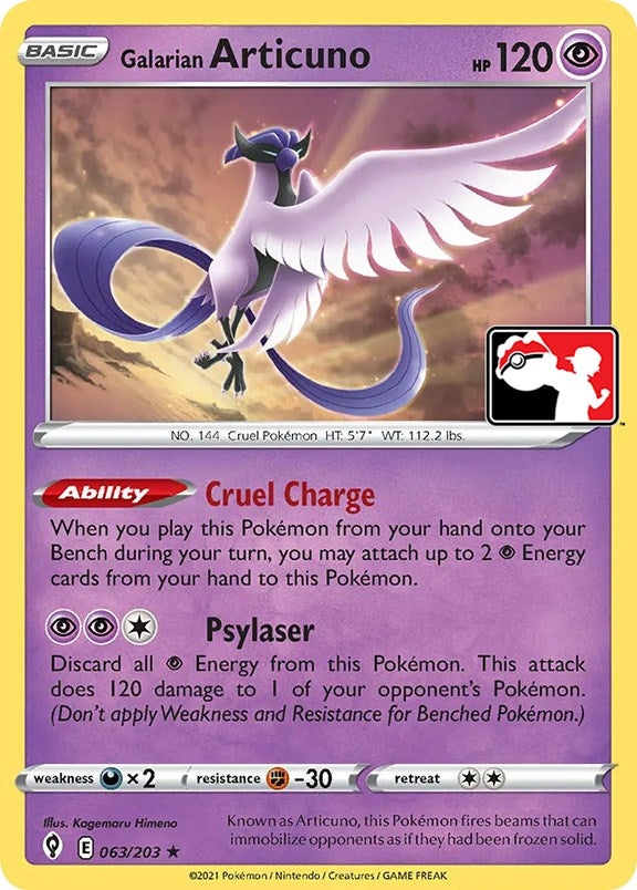 Galarian Articuno (063/203) (Prize Pack Series Cards)