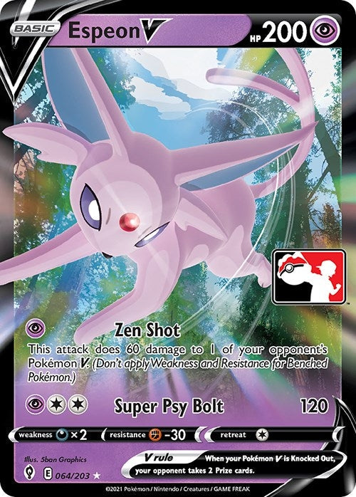 Espeon V (064/203) (Prize Pack Series Cards)