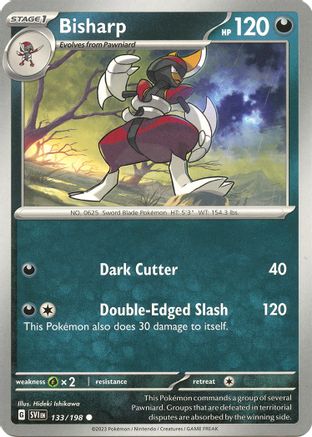 Bisharp 133/198 - SV01 Scarlet & Violet Base Set Reverse Holofoil