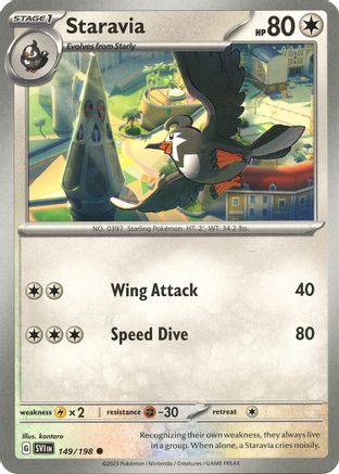 Staravia 149/198 - SV01 Scarlet & Violet Base Set Reverse Holofoil