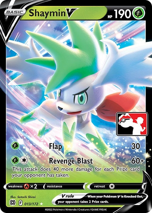 Shaymin V (013/172) (Prize Pack Series Cards)