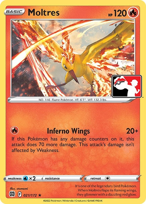Moltres (021/172) (Prize Pack Series Cards)