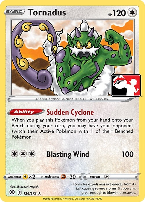 Tornadus (126/172) (Prize Pack Series Cards)