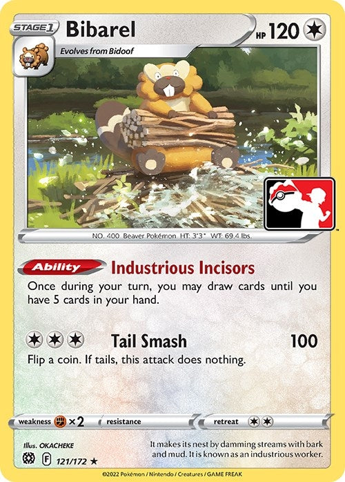 Bibarel (121/172) (Prize Pack Series Cards)