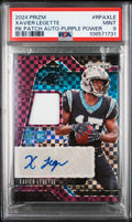 Xavier Legette - 2024 Panini Prizm Rookie Patch Auto - Purple Power /49 - Rookie