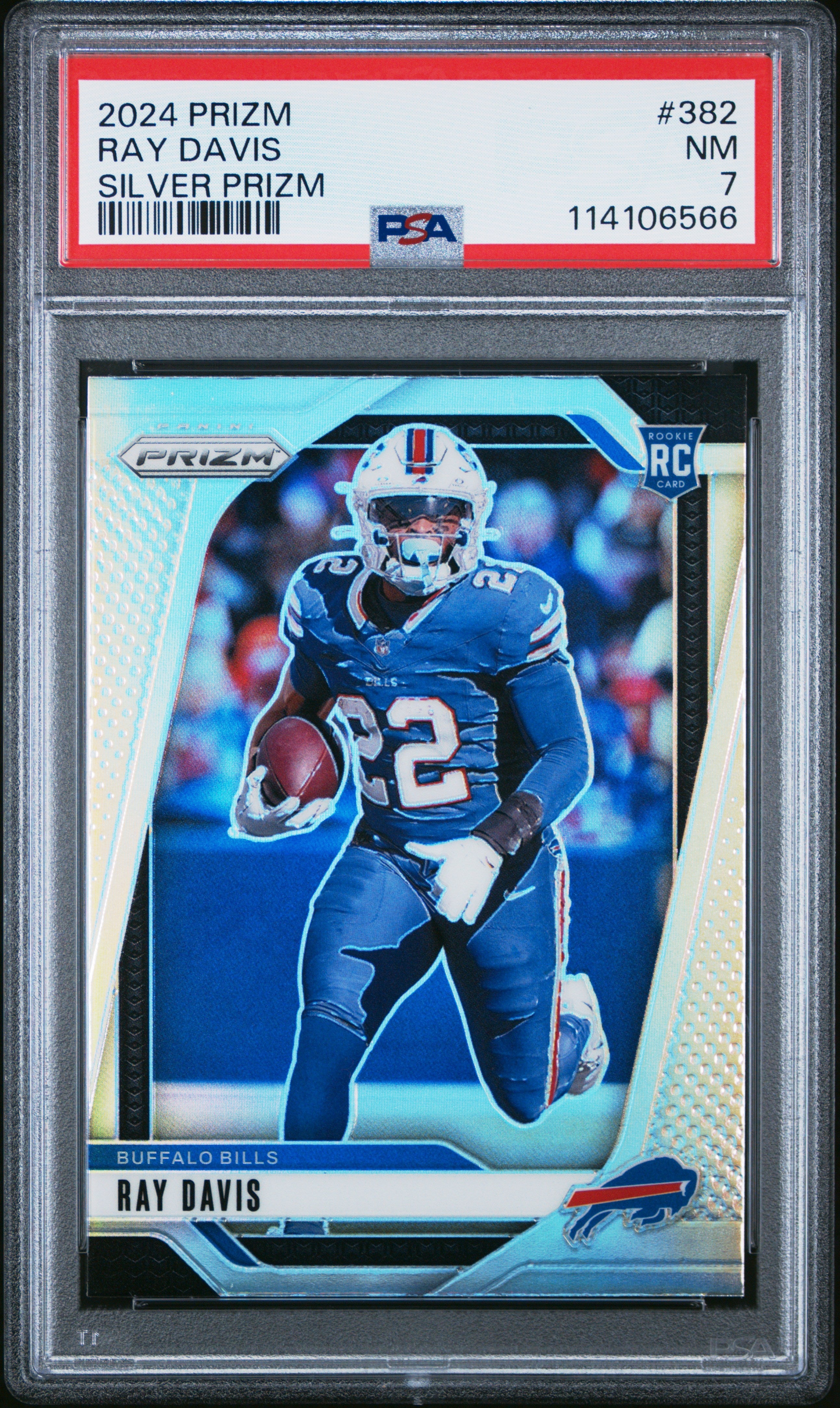 2024 Panini Prizm #382 Ray Davis Silver Prizm PSA 7