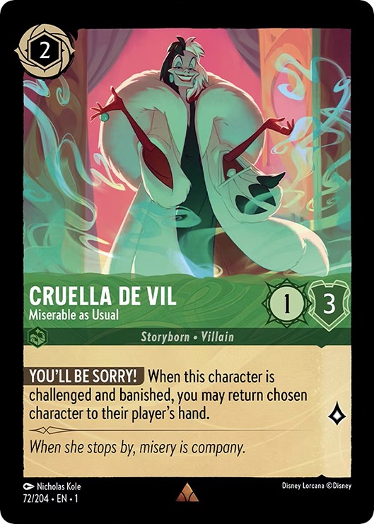 Cruella de Vil - Miserable as Usual (72/204) - The First Chapter Cold Foil