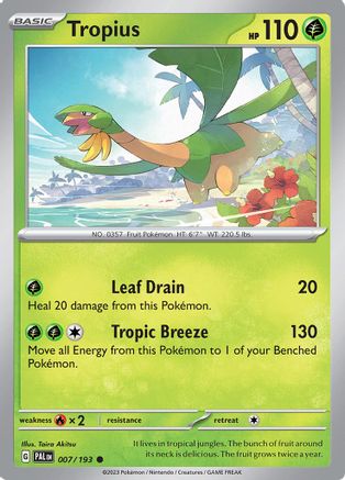 Tropius 007/193 - SV02 Paldea Evolved Reverse Holofoil