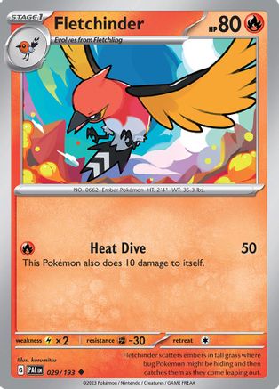 Fletchinder 029/193 - SV02 Paldea Evolved Reverse Holofoil