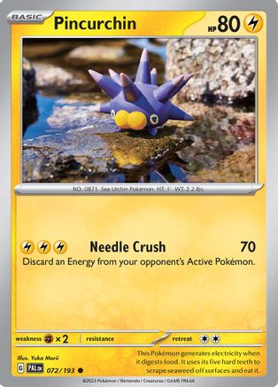 Pincurchin 072/193 - SV02 Paldea Evolved Reverse Holofoil