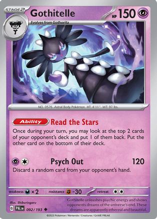 Gothitelle 092/193 - SV02 Paldea Evolved Reverse Holofoil