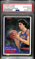 Alvan Adams Signed 1981 Topps Card #79 Phoenix Suns PSA/DNA 185094
