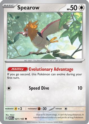 Spearow 021/165 - SV Scarlet & Violet 151