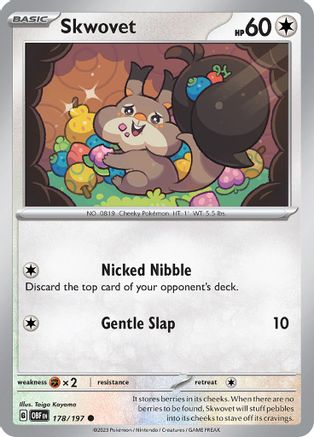 Skwovet 178/197 - SV03 Obsidian Flames Reverse Holofoil
