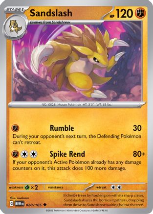 Sandslash 028/165 - SV Scarlet & Violet 151