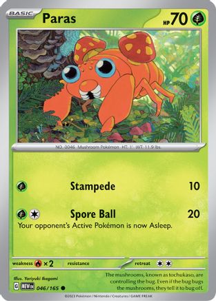 Paras 046/165 - SV Scarlet & Violet 151 Reverse Holofoil